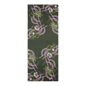 Green Mystic Garden Print Tencel Scarf - Thumbnail
