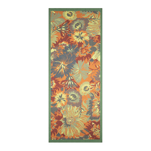 Green Nihavent Print Tencel Scarf - Thumbnail