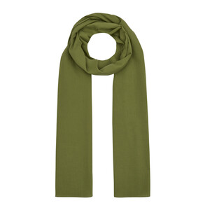 Green Plain Cotton Scarf - Thumbnail