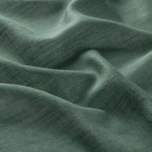 Green Plain Cotton Silk Scarf - Thumbnail