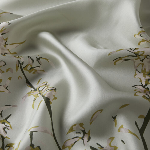 Green Plain Forsythia Twill Scarf