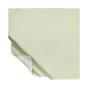 Green Plain Silk Twill Scarf - Thumbnail