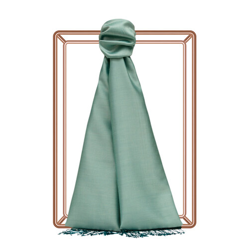 Green Reversible Silk Scarf