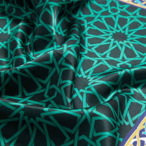 Green Tomb Satin Silk Pocket Square Model 05