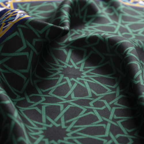 Green Tomb Satin Silk Pocket Square Model 05