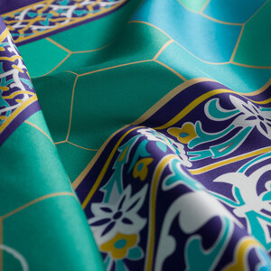 ipekevi - Green Tomb Silk Twill Scarf Model 01 (1)