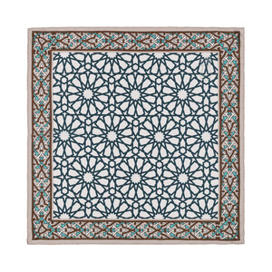 ipekevi - Green Tomb Stone Satin Silk Pocket Square Model 05