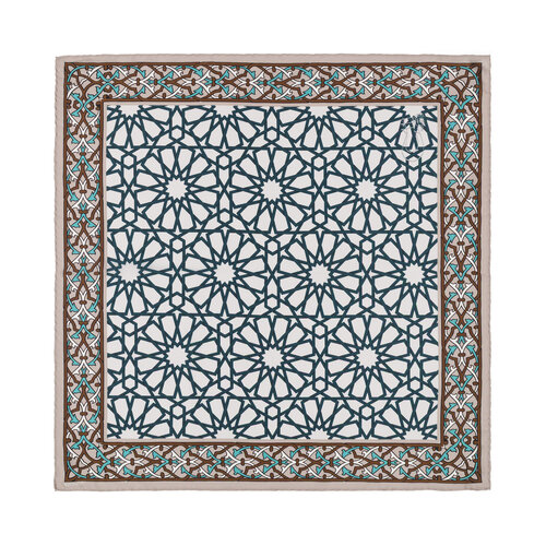 Green Tomb Stone Satin Silk Pocket Square Model 05