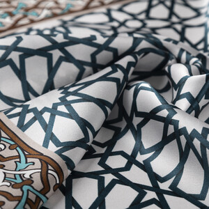 Green Tomb Stone Satin Silk Pocket Square Model 05 - Thumbnail