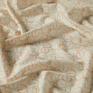 Green Typo Monogram Cotton Scarf - Thumbnail