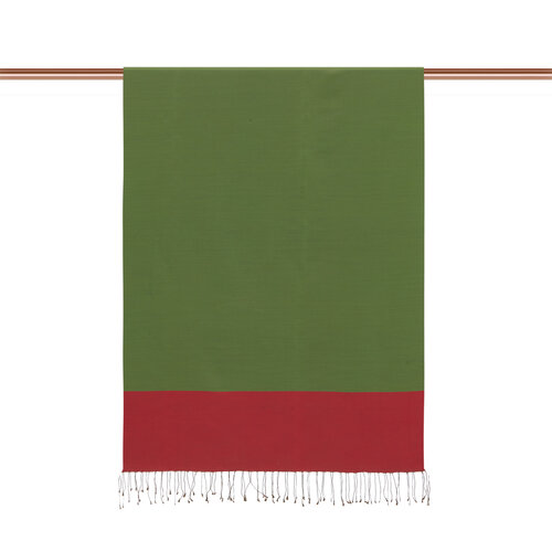 Green Wild Strawberry Reversible Silk Scarf