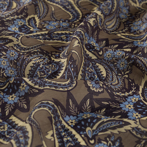 Grey Armoni Print Tencel Scarf