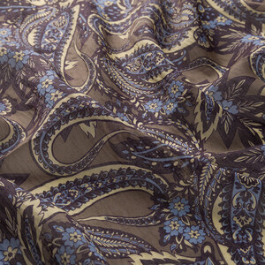 Grey Armoni Print Tencel Scarf - Thumbnail