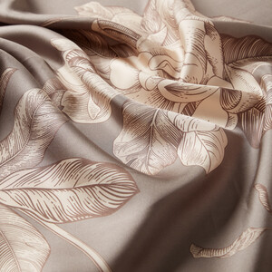 Grey Grace Twill Silk Scarf - Thumbnail