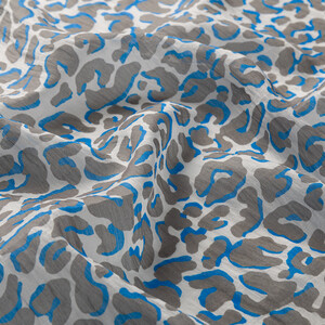 ipekevi - Grey Leopar Print Tencel Scarf (1)