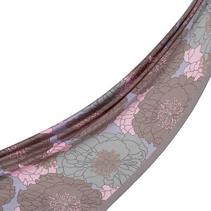 Grey Powder Hydrangea Print Tencel Scarf - Thumbnail