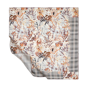 ipekevi - ايشارب حرير تويل تصميم ورود لون رمادي