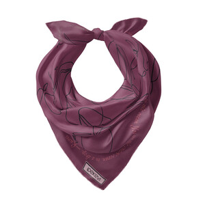 ipekevi - Gül Kurusu Rumi Saten İpek Mendil (1)