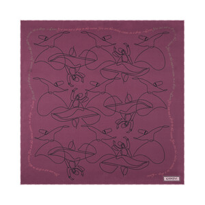 Gül Kurusu Rumi Saten İpek Mendil - Thumbnail