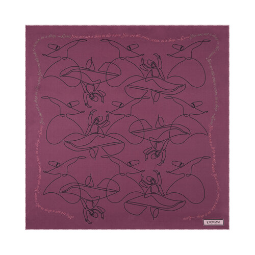 Gül Kurusu Rumi Saten İpek Mendil