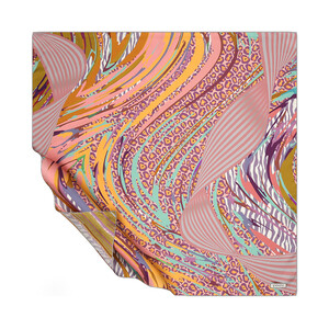 ipekevi - Gül Kurusu Vahşi Zen Tivil İpek Eşarp