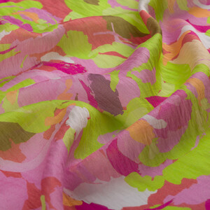 ipekevi - Gül Pembe Duygusal Çiçekler Tensel Desenli Eşarp (1)