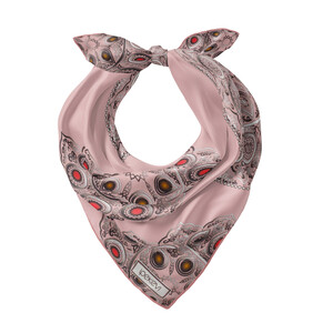 ipekevi - Gülpembe Telkari Saten İpek Mendil (1)