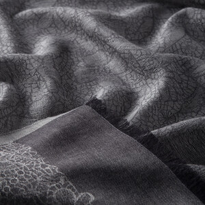 ipekevi - Gümüş Dantel Mine Desenli Şal (1)