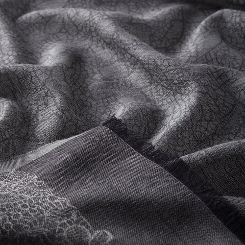 Gümüş Dantel Mine Desenli Şal