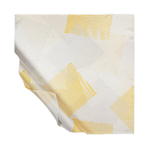 ipekevi - ايشارب حرير تويل تصميم هندسي لون فضي