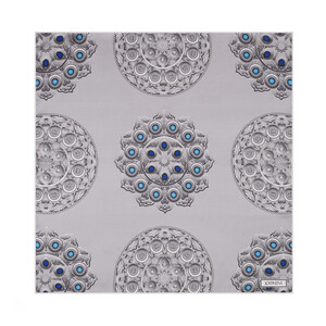 Gümüş Telkari Saten İpek Mendil - Thumbnail