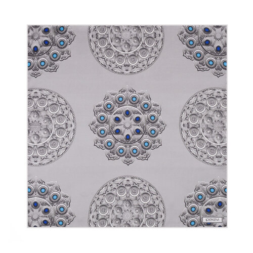 Gümüş Telkari Saten İpek Mendil