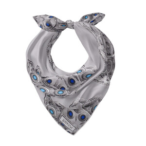 Gümüş Telkari Saten İpek Mendil - Thumbnail