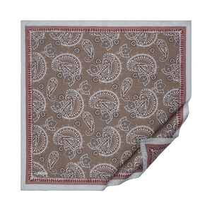 ipekevi - Gümüş Vizon Mezopotamya Model 04 Desenli Tensel Eşarp