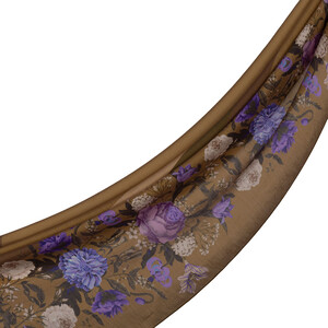Harvest Yellow Botanical Print Tencel Scarf - Thumbnail
