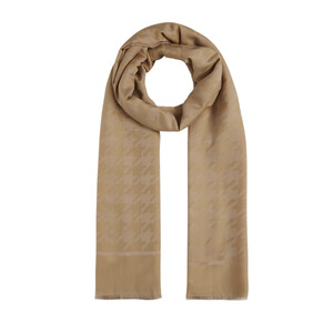 ipekevi - Harvest Yellow Houndstooth Cotton Silk Scarf (1)