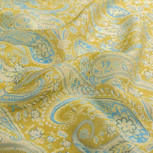 ipekevi - Harvest Yellow Mezopotamya Model 05 Print Tencel Scarf (1)