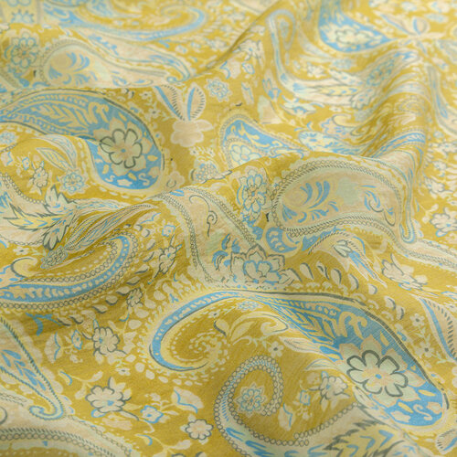 Harvest Yellow Mezopotamya Model 05 Print Tencel Scarf