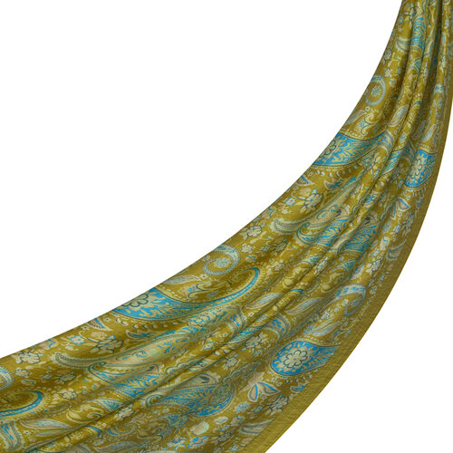 Harvest Yellow Mezopotamya Print Tencel Scarf
