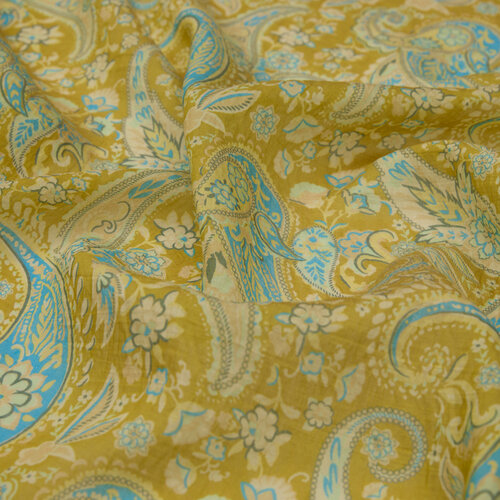 Harvest Yellow Mezopotamya Print Tencel Scarf
