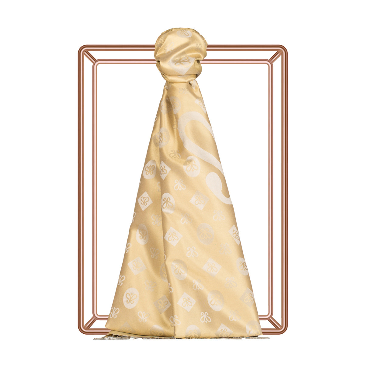 monogram silk scarf