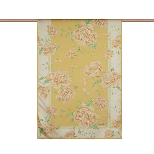 Harvest Yellow Peony Cotton Rayon Scarf