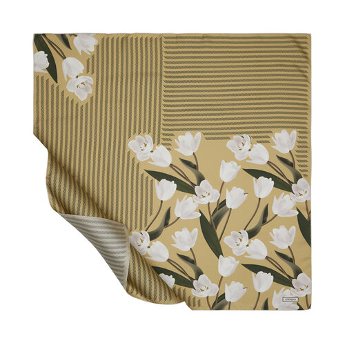 Harvest Yellow Tulipa Twill Scarf