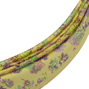 ipekevi - Harvest Yellow Chrysanthemum Print Tencel Scarf