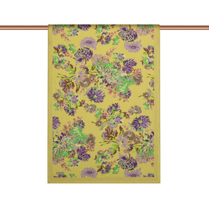 ipekevi - Harvest Yellow Chrysanthemum Print Tencel Scarf (1)