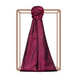 ipekevi - شال حرير بتصميم كوفي لون عنابي