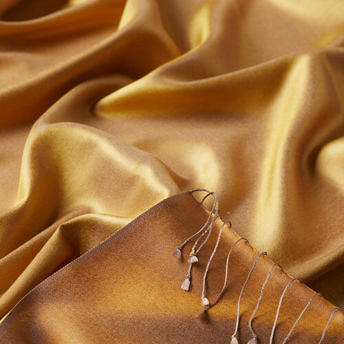 Honey Foam Gold Reversible Silk Scarf