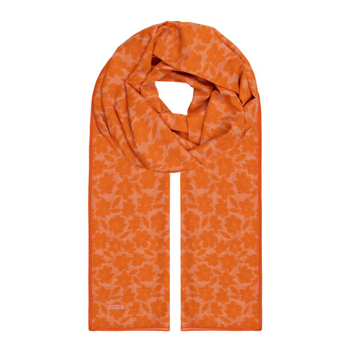 Honey Foam Orange Flower Cotton Scarf
