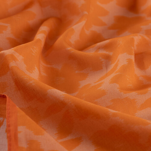 Honey Foam Orange Flower Cotton Scarf