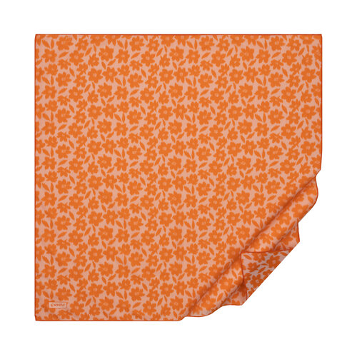 Honey Foam Orange Flower Cotton Scarf